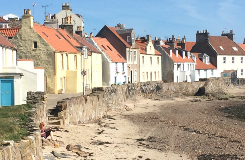 Fife coast with picturesque houses